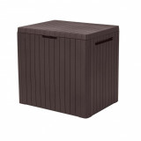 Lada depozitare de gradina, maro, 113 L, 58x44x55 cm, Keter Box City