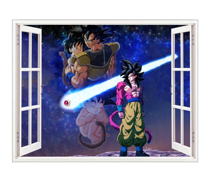 Sticker decorativ, fereastra 3D, Dragon Ball, 85 cm, 1025STK