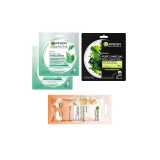 Set 4 Masti de fata, Garnier, My Detox Pampering Kit