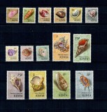 Kenya 1971 - Fauna marina, cochilii, moluște, uzuale, serie neuzata