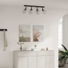 Spot Tavan Negru vidaXL 70cm, Sticlă &amp; Metal, Rotativ, Interior, Design Modern, Lampă Plafon, Iluminare Directă, Finisaj Mat