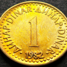 Moneda 1 DINAR - RSF YUGOSLAVIA, anul 1982 *cod 2024