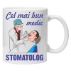 Cana alba personalizata &quot;cel mai bun stomatolog&quot;, INOVATIX&reg;. 330ml, Oem