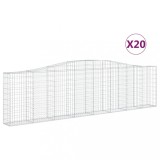 Cumpara ieftin Cosuri gabion arcuite 20 buc, 400x30x100/120 cm fier galvanizat