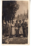 M1 G 17 - FOTO - Fotografie foarte veche - prieteni la padure - anii 1930