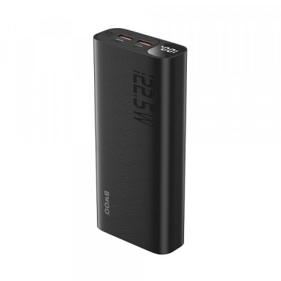 Baterie Externa BWOO BO-P44, 20000mAh, 22.5W, QC + PD, 1 x USB-C - 2 x USB-A, Neagra foto