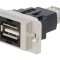 Adaptor USB A dual slim aurit