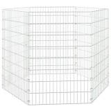 Adapost pentru animale cu 6 panouri, 54x80 cm, fier galvanizat