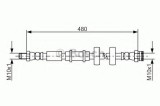 Conducta / cablu frana FIAT ALBEA (178) (1996 - 2009) BOSCH 1 987 481 552