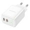Incarcator Retea Borofone QC 3.0 BN9 Reacher PD 35W 2 x USB-C (PD/PPS/QC/AFC/FCP) - Alb