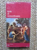 Arta si semnificatie &ndash; Erwin Panofsky