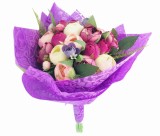 Buchet Flori Bujori Multicolor 27 Fire Matase Eventissimi&reg; Cadou Aranjament Floral Decorativ Handmade