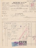 Factura Socec &amp; Co Librarie si Editura BUCURESTI 1924