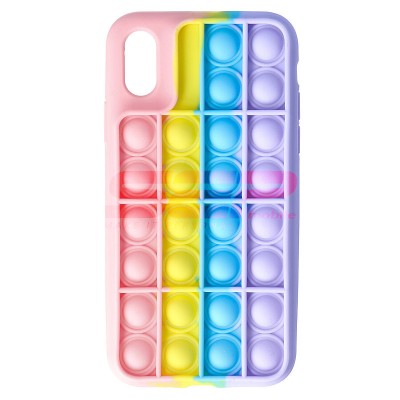 Toc silicon Pop IT Bubble Apple iPhone XS Rainbow foto