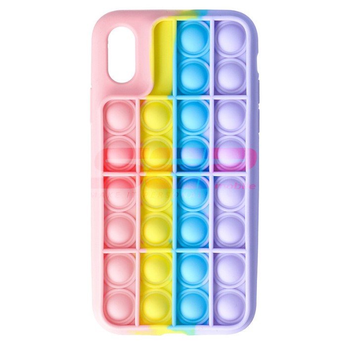Toc silicon Pop IT Bubble Apple iPhone X Rainbow