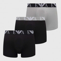 Emporio Armani Underwear boxeri 3-pack barbati, culoarea gri