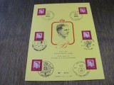 6 Timbre Obliterate Carton Filatelic Belgia 1980 &ndash; Souvenir Oficial al Muzeului Dinastiei