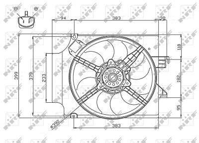 NRF 47748 Ventilator, radiator foto