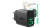 &Icirc;ncărcător Greencell PowerSource Duo30 USB/USB-C Negru Adaptor de alimentare 30W Livrare energie