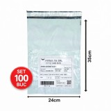 Plicuri Curierat 240x350+50 mm cu Buzunar AWB, Set 100 Bucati
