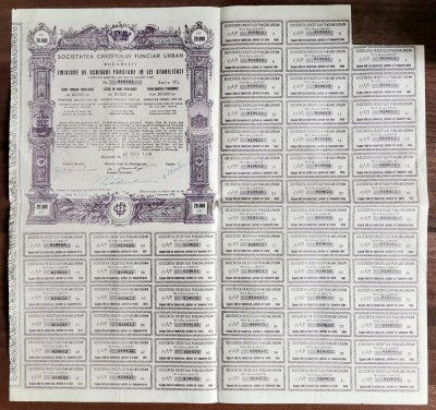 RPR - Societatea Creditului Funciar Urban Bucuresti 1947-48 Emisiune 20000 lei foto