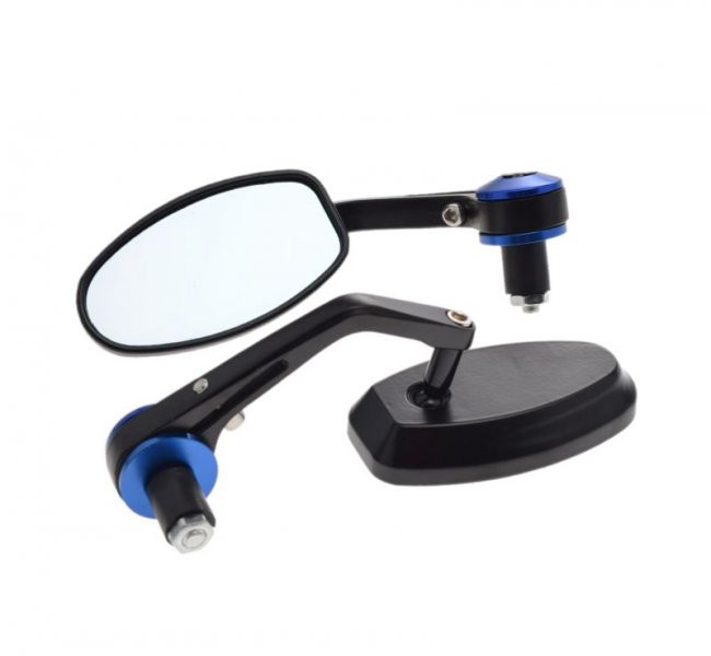 Set 2 oglinzi, montaj capat ghidon, culoare negru/albastru Cod Produs: MX_NEW LU0222