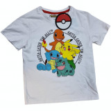 Tricou Pokemon ORIGINAL Pikachu, Charmander, etc., 5-12 ani, alb !!, YL, YM, YS, YXL, YXS