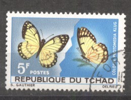 Tchad 1967 Butterflies, used AE.190