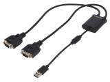 Adaptor USB 2.0 la D-Sub 9-Pin Dual, Logilink