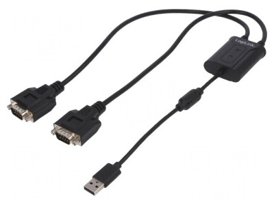 Adaptor USB 2.0 la D-Sub 9-Pin Dual foto