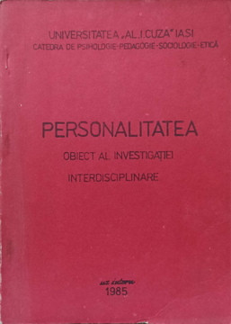 PERSONALITATEA, OBIECT AL INVESTIGATIEI INTERDISCIPLINARE-COLECTIV foto