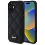 Husa pentru Apple iPhone 16 Plus, Guess, Quilted, Neagra GUHCP16MPSQSQSK