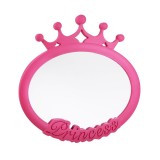 Oglinda de perete, 25x25cm, Plastic, Roz, ATU-087361, Oem