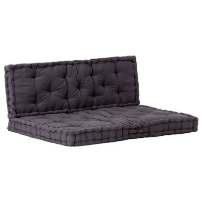 vidaXL Perne de canapea din paleți, 2 buc., negru, bumbac foto