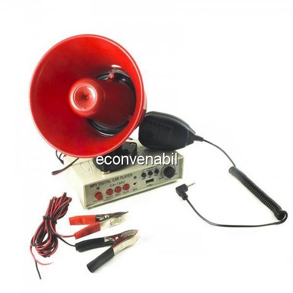 Portavoce Megafon Auto 12V Inregistrare CA150U HN230 Suport Magnetic Portavoce Megafon Auto 12V Inregistrare CA150U HN230 Suport Magnetic