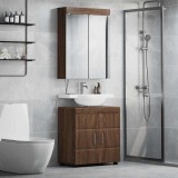 vidaXL Set de mobilier pentru baie TULUM Stejar &icirc;nchis Lemn compozit 3398021