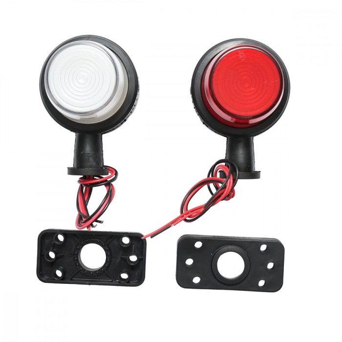 Lampa laterala gabarit rotativa LED NEON 12-24V, rosu-alb