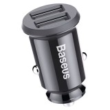 Incarcator auto Baseus Grain, Quick Charge 2.0, Negru