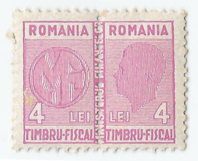 *Romania, lot 413 cu 1 diptic fiscal general, 1942, MNH foto