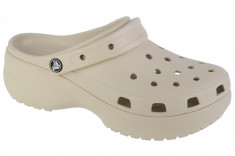 Papuci flip-flop Crocs Classic Platform Clog 206750-2Y2 bej foto