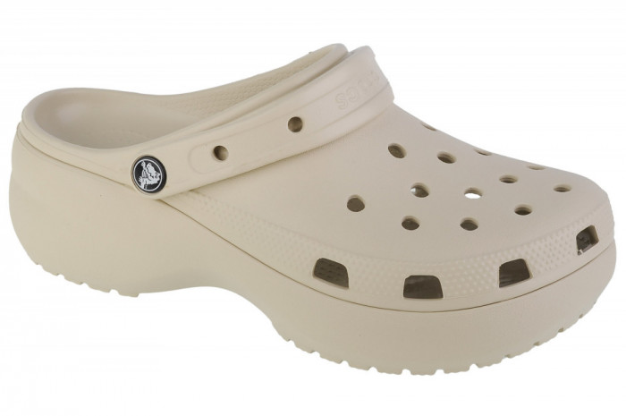 Papuci flip-flop Crocs Classic Platform Clog 206750-2Y2 bej
