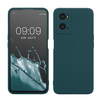 Husa kwmobile pentru OPPO A76, Silicon, Albastru, 59147.57 foto