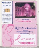 bnk card Cartela telefonica 2005 - Cancerul la san 2 - RO-ROM-0299C
