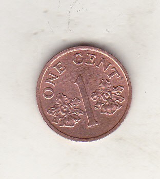bnk mnd Singapore 1 cent 1989 foto
