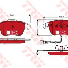 Set placute frana,frana disc VW SHARAN (7N1, 7N2) (2010 - 2016) TRW GDB1762DTE