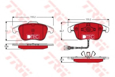 Set placute frana,frana disc VW SHARAN (7N1, 7N2) (2010 - 2016) TRW GDB1762DTE foto