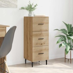 vidaXL Bufet stejar artizanal 34 x 34.5 x 90 cm Lemn compozit 881577