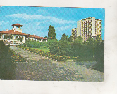 bnk cp Mamaia - Castelul si hotelul Unirea - uzata - marca fixa foto