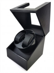 Watch Winder Negru Piele Ecologica 2+0 W135B foto