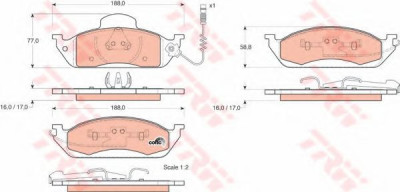 Set placute frana,frana disc MERCEDES M-CLASS (W163) (1998 - 2005) TRW GDB1378 foto